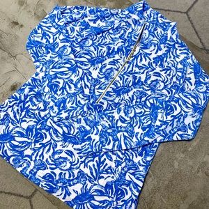 Lilly Pulitzer half zip w/ front pocket